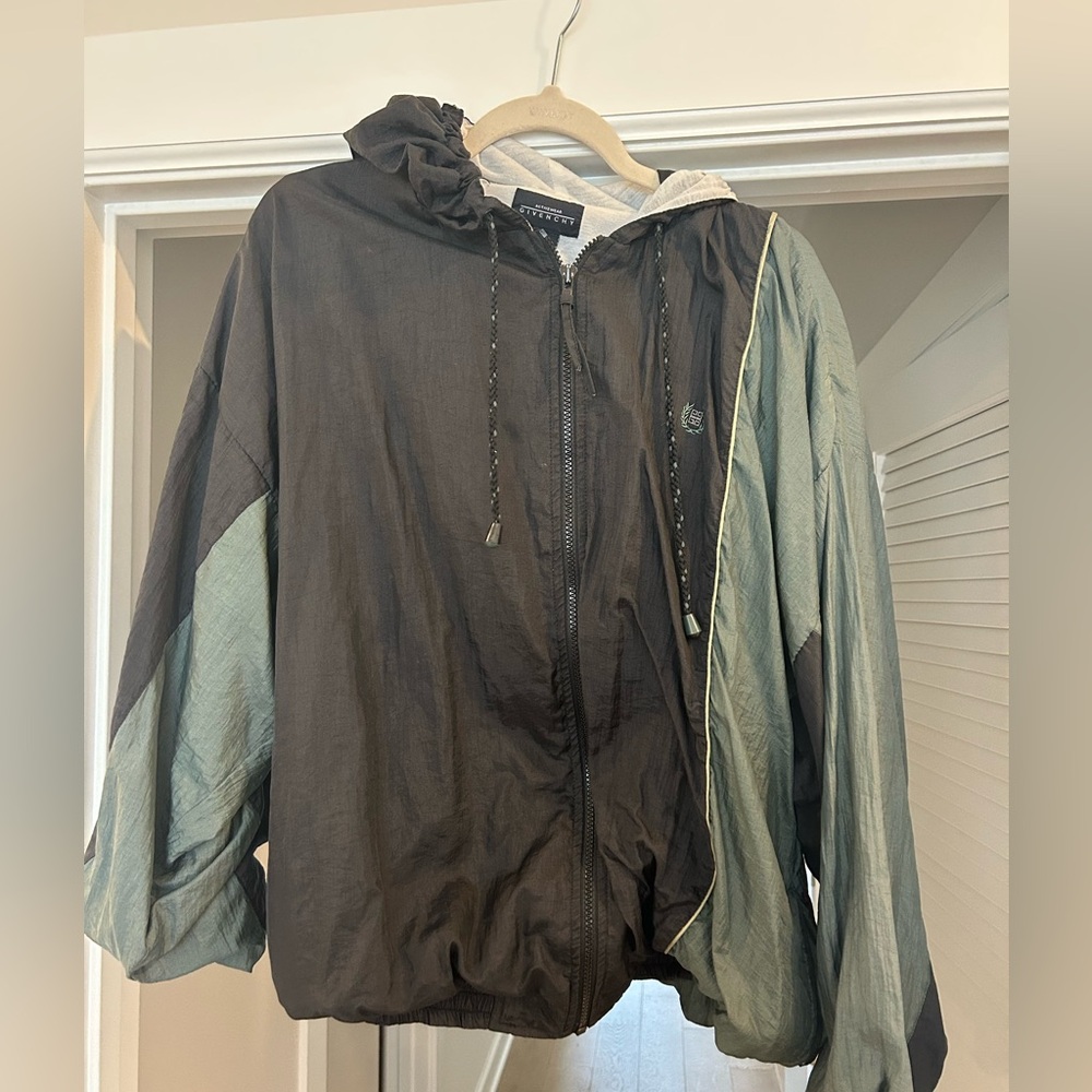 Givenchy Vintage Two-Tone Hooded Windbreaker Jacket